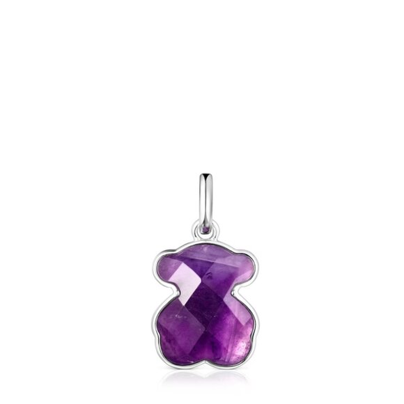 Tous Silver and Amethyst Icon Color Pendant - Picture 1 of 6